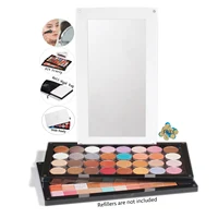 Coosei Brand New EMPTY Magnetic Eyeshadow Palette with Light Mirror DIY Acrylic Waterproof High-Gloss Eye Shadow Makeup Pallet 1