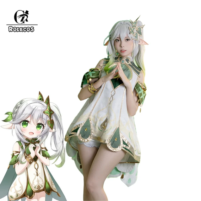 Cocos-sss Game Genshin Impact Nahida Cosplay Costume Game Genshin Impact  Cosplay Lesser Lord Nahida Halloween Costume And Wig - Cosplay Costumes -  AliExpress