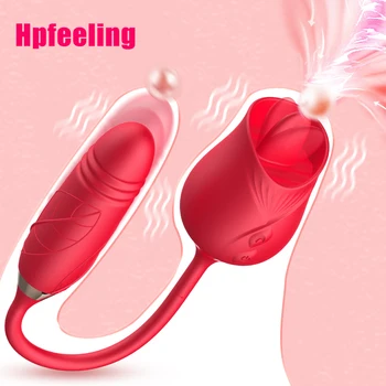 Rose Clitoris Sucker Female Sucking Vibator Clit Stimulator Telescopic Vibration Women Nipple Vagina Sex Toys for Women Adults 2