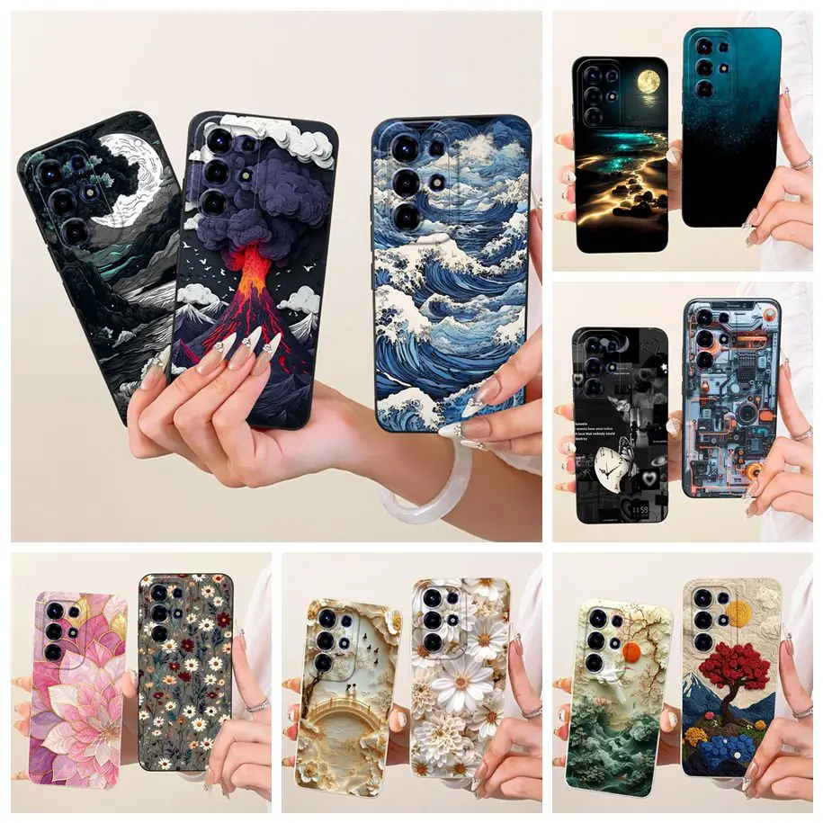 Luxury Space Volcano Painted Soft Silicone Candy Color Protection Case