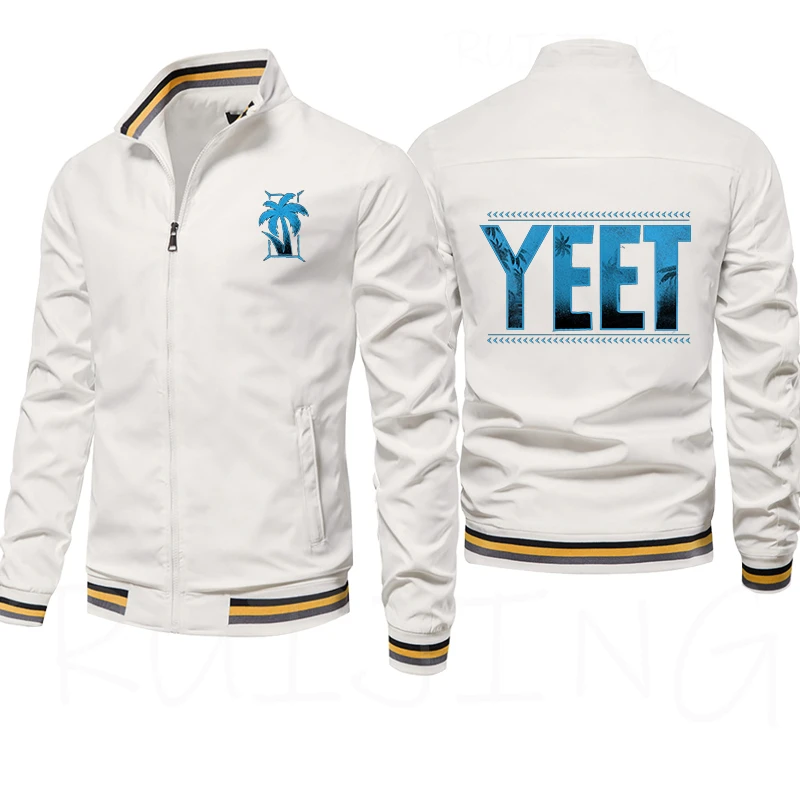2024 New Jey Uso Yeet Famous Wrestling Men's Spring and Autumn Windproof Jacket Stand up Neck Quick Drying Long sleeved 3