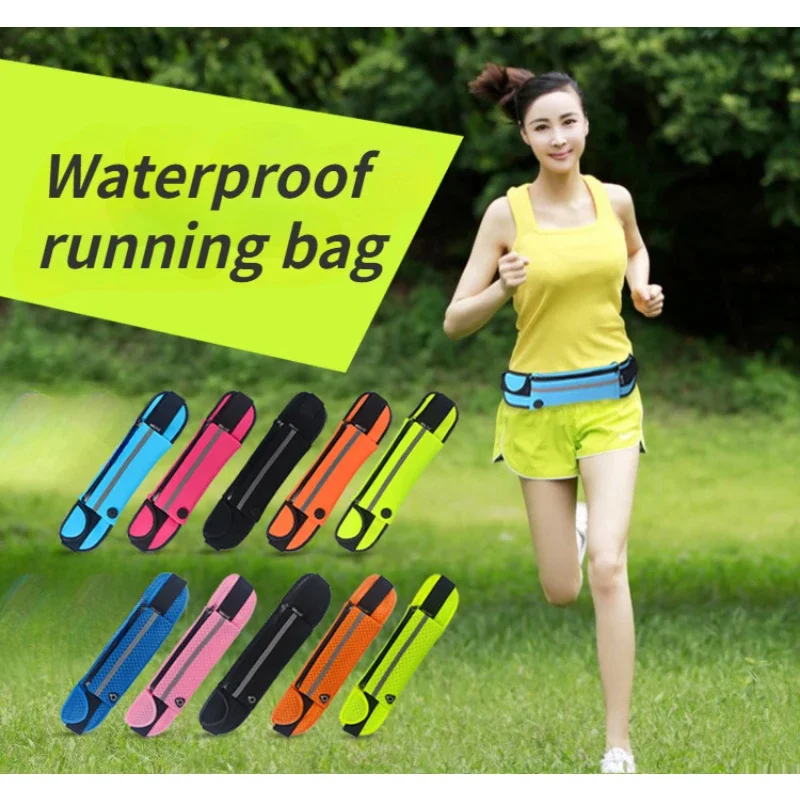 Outdoor Running Waist Bag Waterproof Running Belt Bag Cycling Bodypack Fitness Equipment Phone Key Card Storage