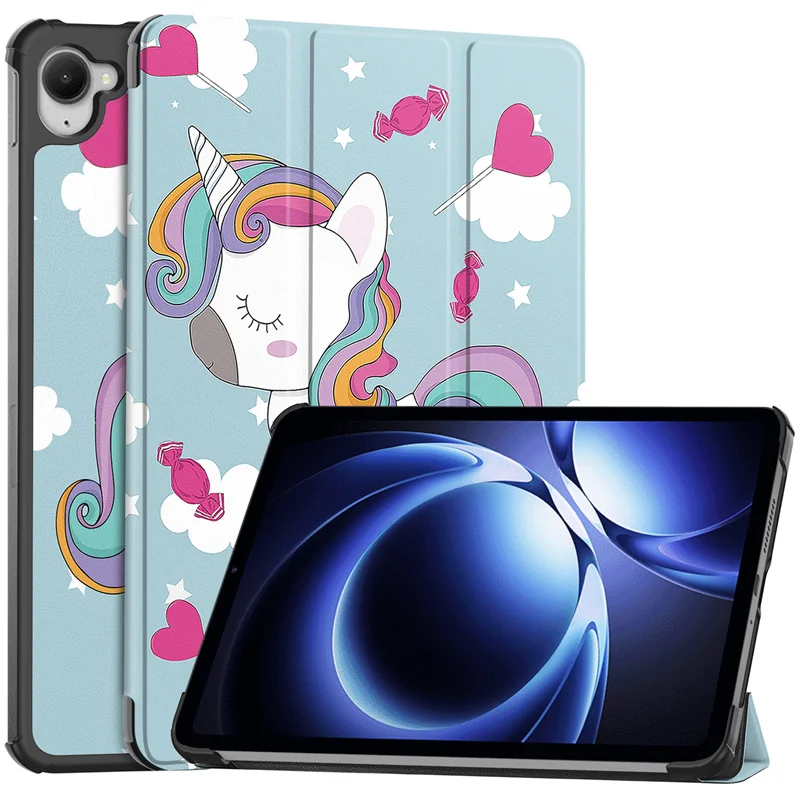 Stylish 8.8-Inch Hard PC Tri-Fold Magnetic Tablet Case with Pen