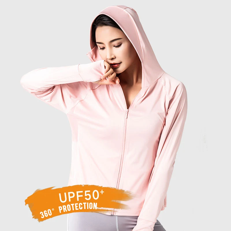 UPF 50+ Sun-Protection Hiking Jacket Women Anti-UV Beach Sweatshirt Breathable Outdoor Running Sportswear Fishing Clothing