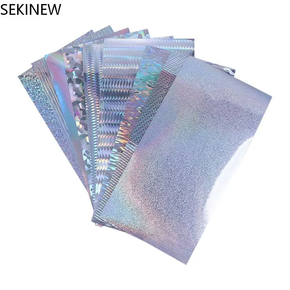 

Fishing Lure Stickers 5pcs/lot 20X10cm Silver Laser Waterproof Adhesive Sticker Fishing Lure Refit DIY Material Accessories