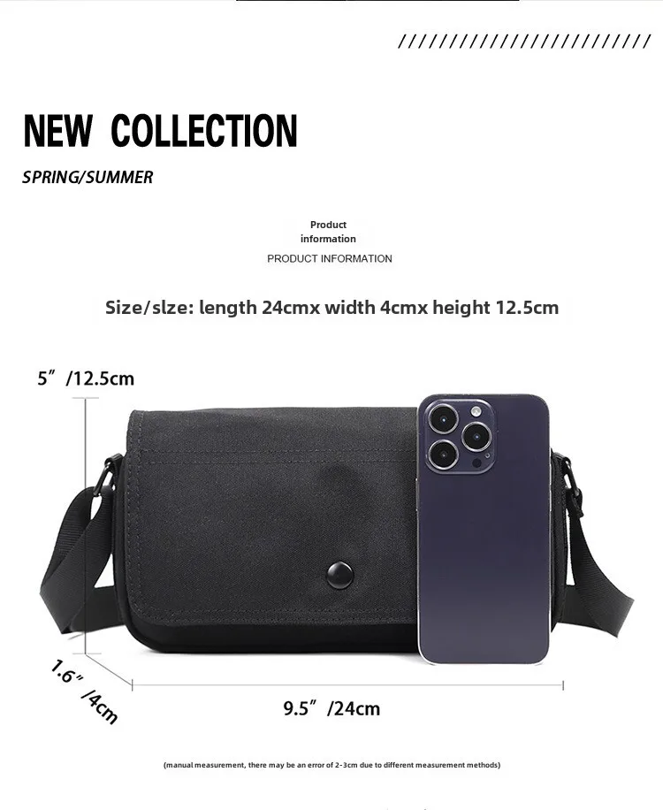 Stylish Crossbody Messenger Bag For Men Simple Solid Casual Design_voghion.com