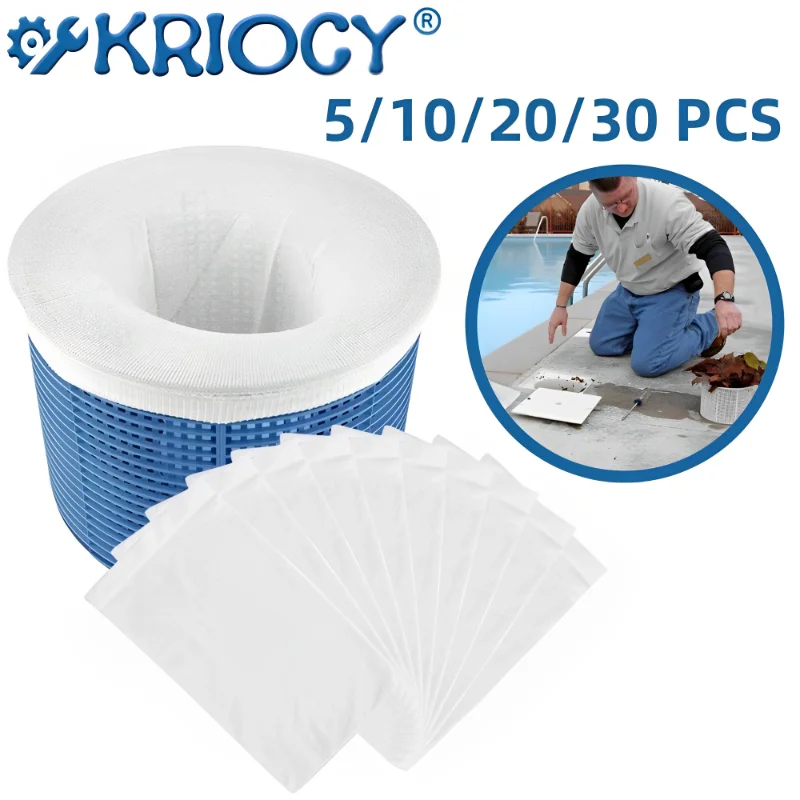 5/10/20/30Pcs Swimming Pool Filter Storage Pool Skimmer Socks Saver Skimmer Basket Sock Mesh Screen Net Supplies swimming pool accessory