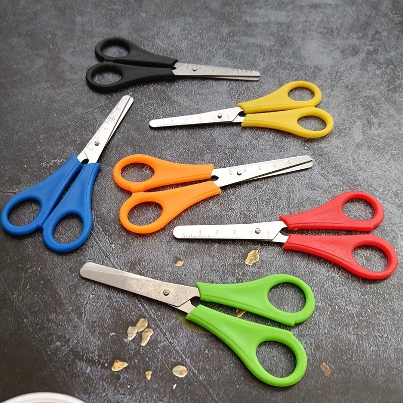가위 DIY 수제 가위 안전 눈금자 스케일 가위 편지지 학생 학교 사무용품 스케일 편지지 손 도구