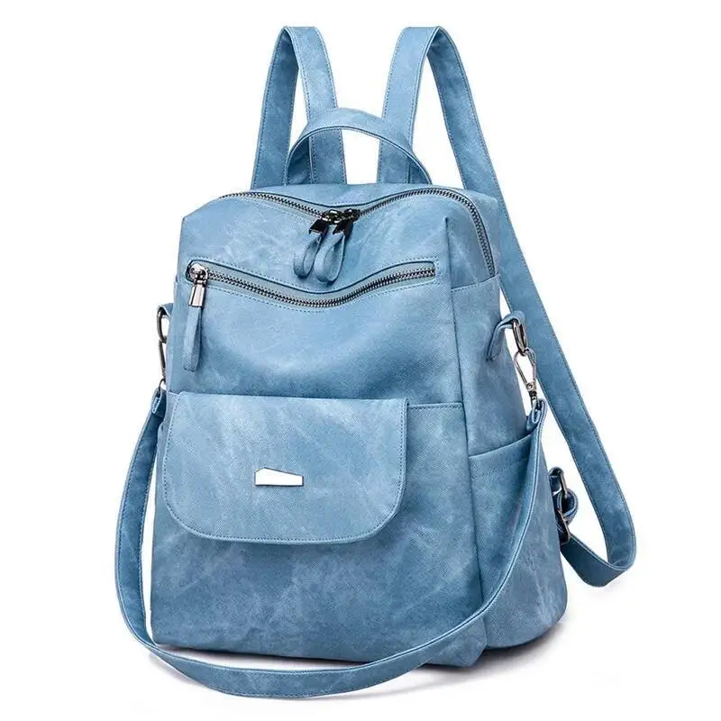Koreanische Version Große Kapazität frauen Rucksack frauen Rucksack Mode Persönlichkeit PU Doppel Schulter Taschen frauen Rucksack – Detail 2