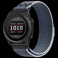 Nylon Woven Quickfit Watch Strap, Adjustable 22 - 26mm - 26mm (Storm Blue)