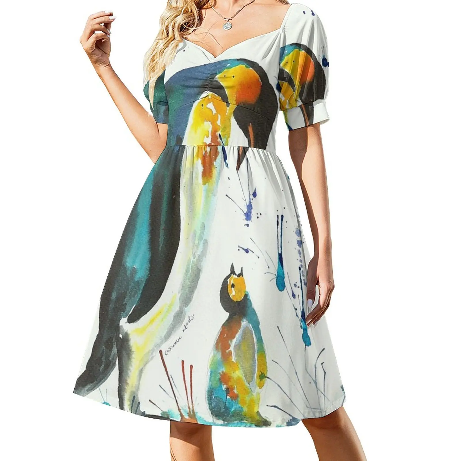 

Mother and Baby Penguins Sleeveless Dress Long dresses Dresses