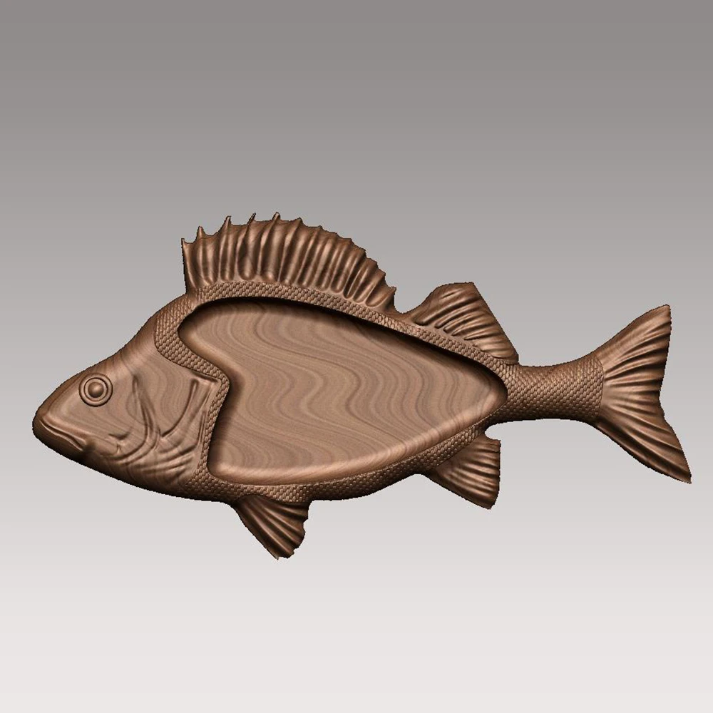 horizontal boring machine wood 3D Model STL File Fish Tray Serving Plate CNC Plans for CNC Router Engraving Support ZBrush Artcam Aspire Cut3d woodworking bench for sale Woodworking Machinery