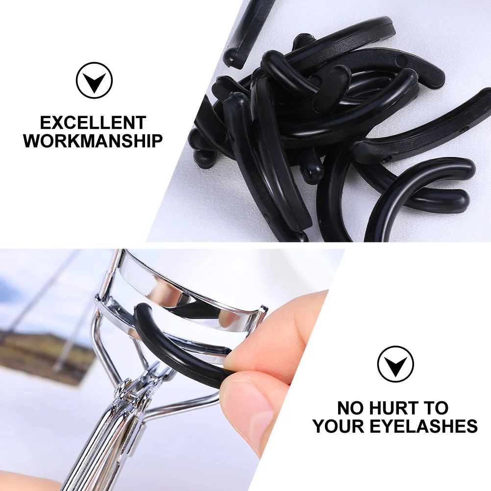 200 Pcs Black Eyelash Curler Refill Pads Strip Gums Replacement Bands Premium Rubber Curler Makeup Tool eyelash Enhancer Beauty