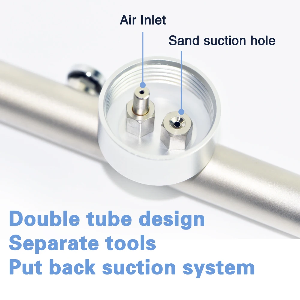 XND Dental Aluminum Oxide Micro Blaster with Water Spray Microetcher Alumina Sandblasting Gun KV/QD Connect 2/4Hole Roughening 6
