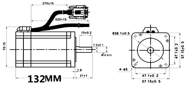 Description Picture 3 of item3N.M Close Loop Stepper Motors with HBS57 Stepper Motor Driver Shielded Wiring Cables for Workbee Ox CNC Router and 3D Printer