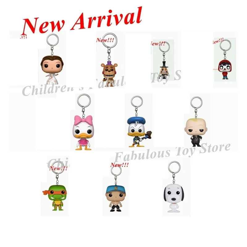 41 Stili Più Nuovi Portachiavi Disney Funko Snoopy John Cena Portachiavi Bella Donald Mayor Boss Baby Melody Miguel Action Figure Toy