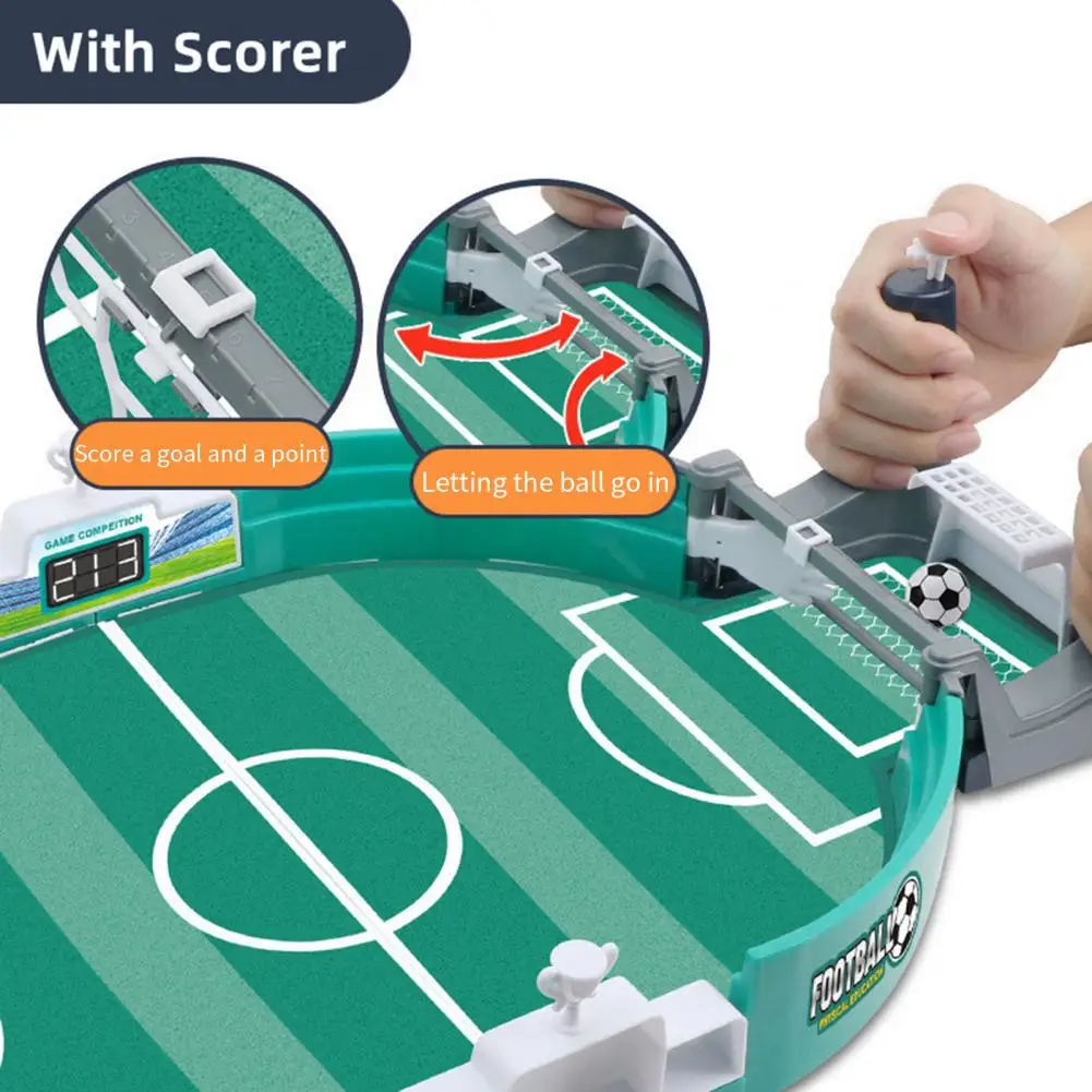 

Mini Table Soccer 1 Set Useful Creative Play-and-learn Kids Adults Table Football Double-player Fight Game for Home