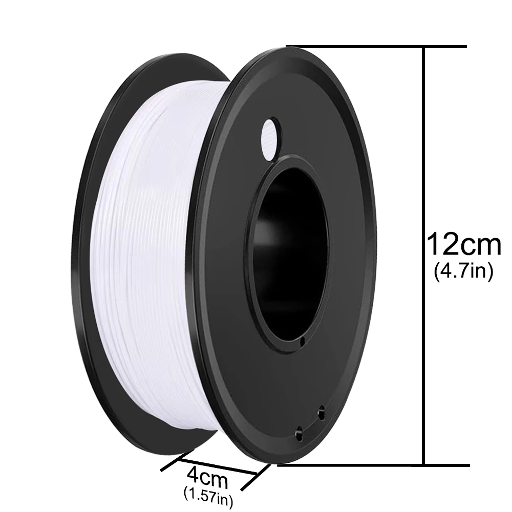 PETG 200G 3D Printer Filament Black and White 1.75mm High Quality FDM Printing Material Solid Color for 3D Printing — view 4
