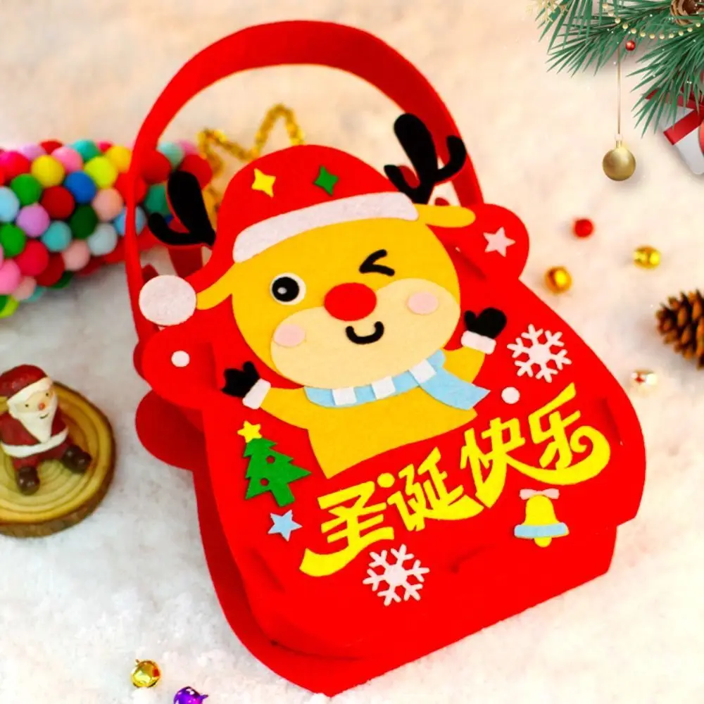 

Crafts Snowman Educational Toys DIY Toy Christmas Tree DIY Felt Christmas Bag Toy Santa Claus Bag Kindergarten Material Package