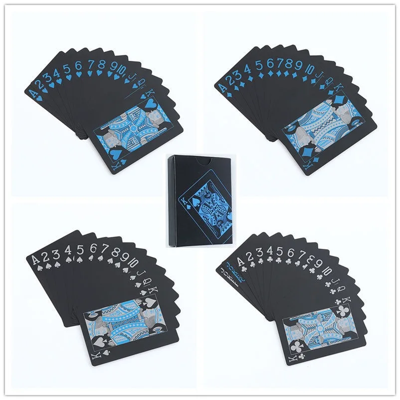 Playing Cards Plastic Playing Cards Poker Set A Set of Playing Cards(54 PCS) Waterproof PVC Playing Cards for Table Games Magic Poker Solitaire