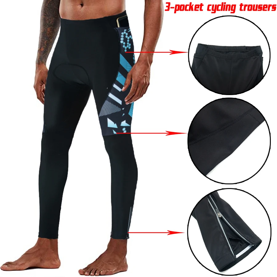 3 Pocket Cycling Pants Quick Drying Men Cycling Clothing Breathable Mtb Pants Man Comfortable Waterproof