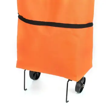 Folding Shopping Pull Cart Trolley Bag With Wheels Foldable Shopping Bags Reusable Grocery Bags Food Organizer Vegetables Bag 5
