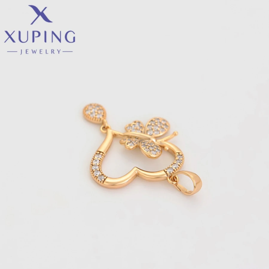 Xuping Jewelry Fashion New Arrival Heart Shape Gold Color Pendant Necklace for Women Schoolgirl Christmas Party Gift X000718193