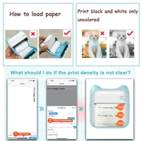 Mini Printer, Portable Thermal Printer Efficiently and Quickly, Inkless Pocket Photo Printer for Study Notes, Pictures, DIY 5