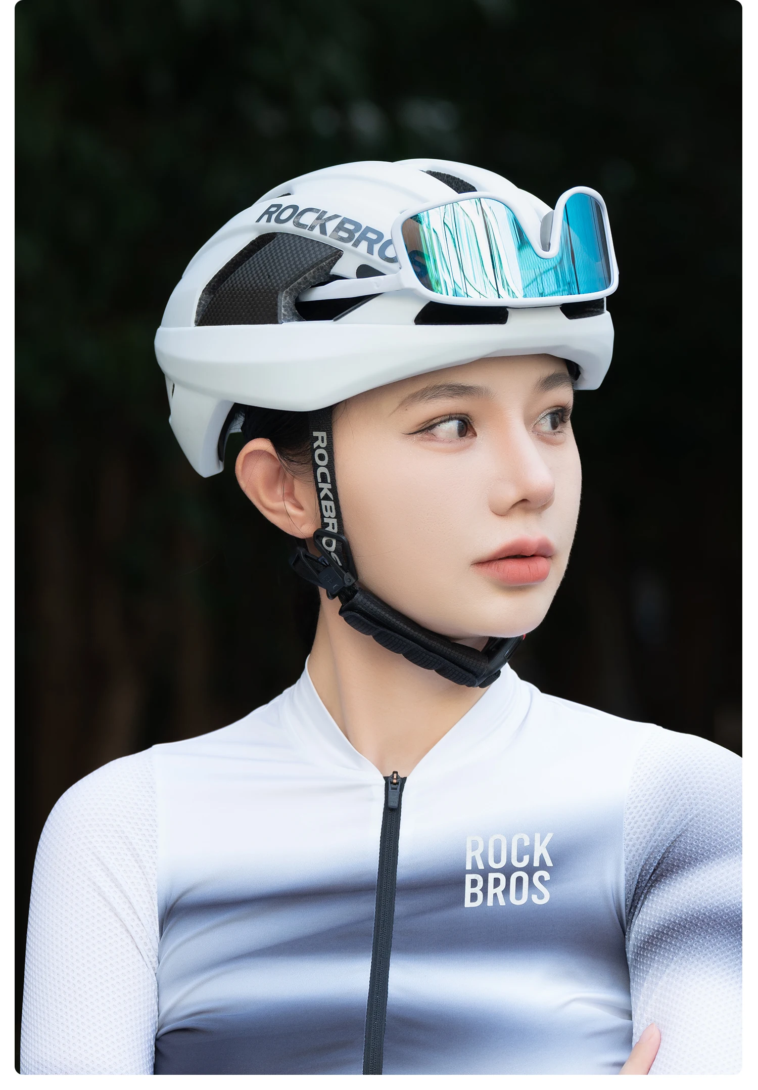 ROCKBROS Fahrradhelm aus Kohlefaser-Verbund, sicherer Fahrradhelm für Herren und Damen, integral geformter, schäumender Fahrradhelm mit hoher Dichte – Detail 20