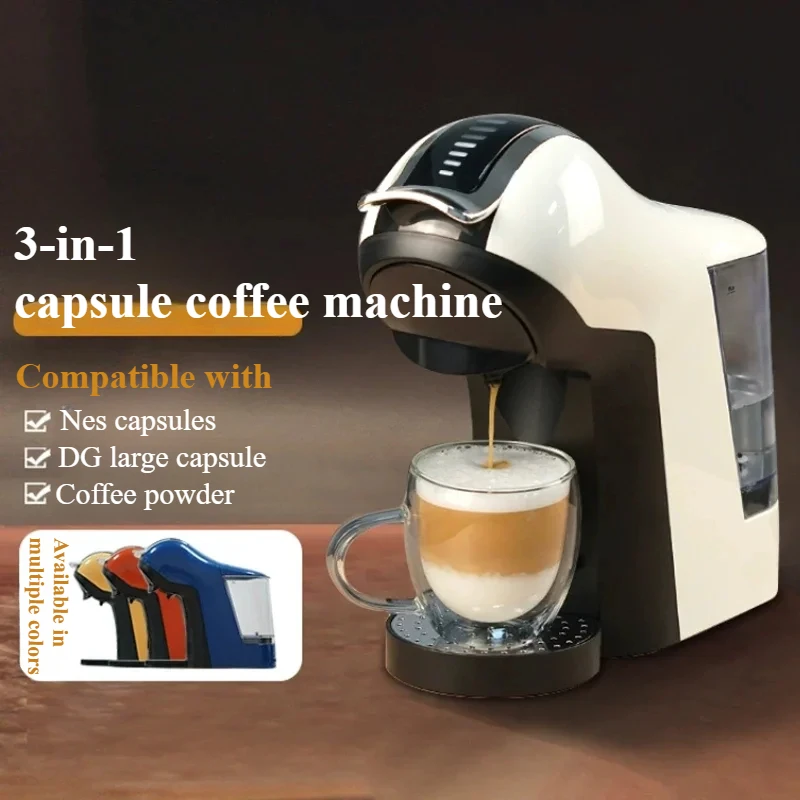 220V Home Automatic Capsule Coffee Machine Small Espresso Coffee Machine Powder, NS, DG Capsule 3 in 1 Edition Cafetera
