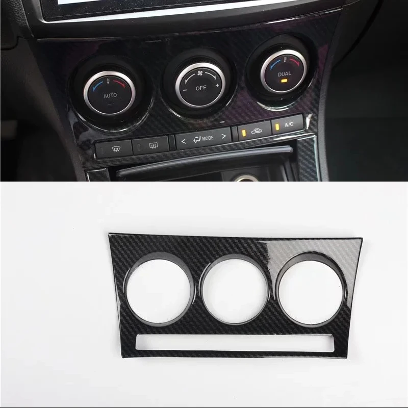 

For Mazda 3 2011-2013 2014 2015 1PC Car Interior Air Conditioner Vent Outlet Cover Trim Carbon Fiber ABS Car Styling Accessories