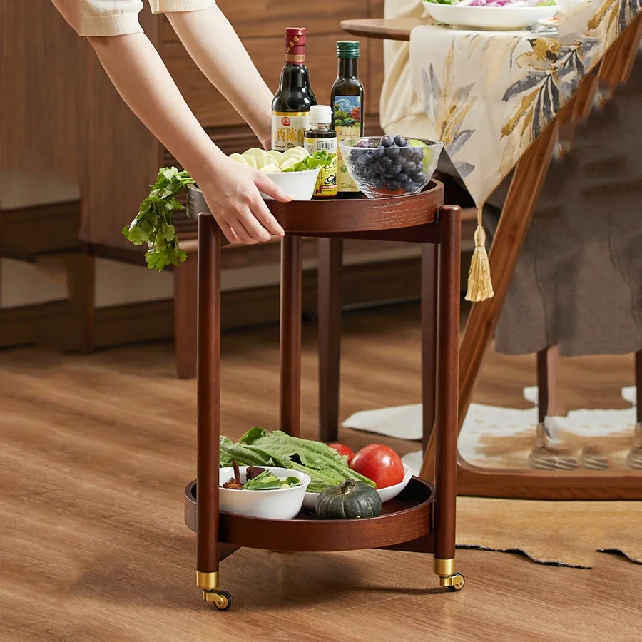 Vintage Trolley Wheel Universal Storage Rack Camping Tool Trolley Table Professional Kitchen Hair Salon Meuble Cuisine Furniture