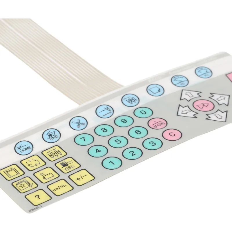 컴퓨터 자수 기계 헤드 버튼 필름-유형 18 키 필름