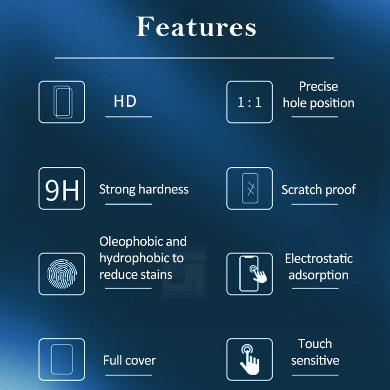 Full Coverage Tempered Glass Screen Protector - 2-4 Piece Set