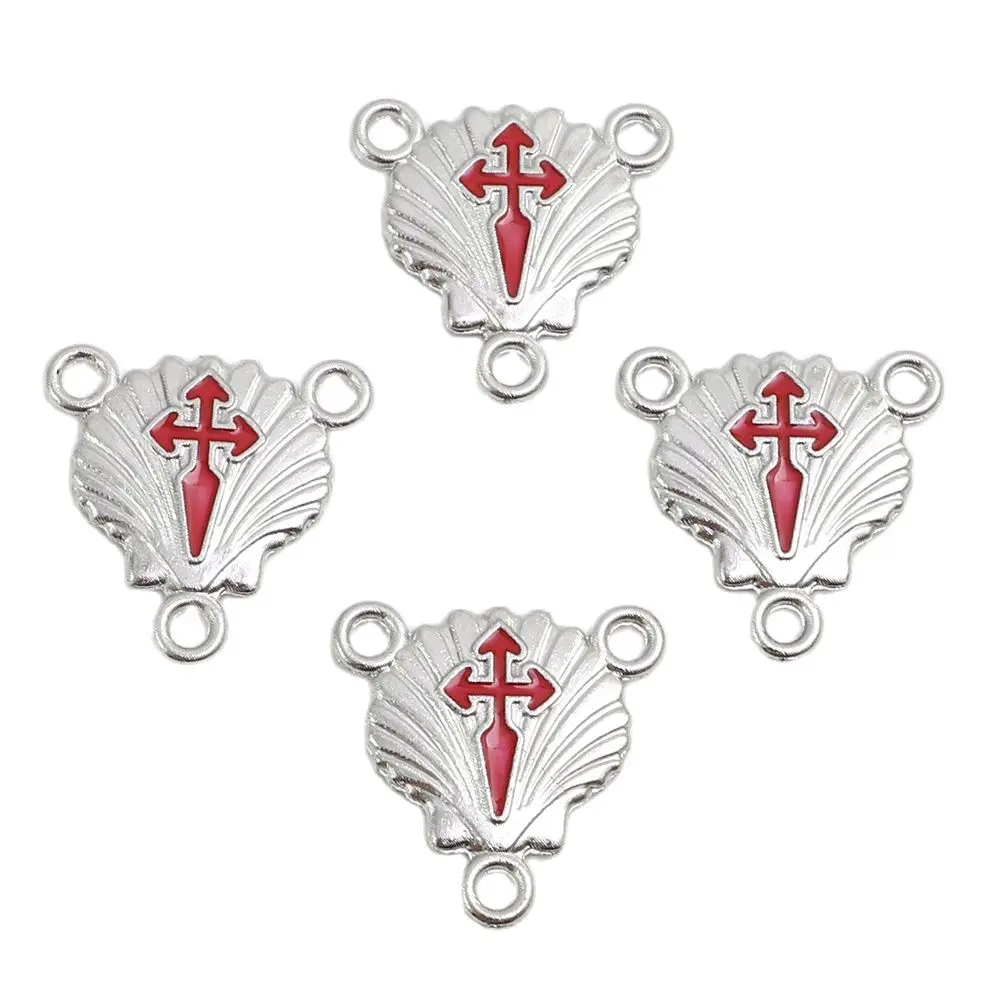 100pcs of Saint James the Apostle Scallop Shell Crusader Camino de Santiago Rosary Centerpiece 3