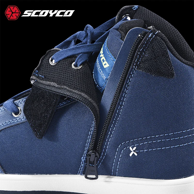 SCOYCO Motorcycle Riding Shoes Casual Commuter Boots Protective Fall Resistant Wear Boots Four Seasons Men's Riding Shoes - Image 5
