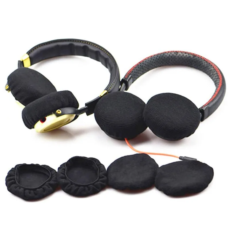 

1Pair Flex Fabric Headphones Washable & Stretchable Sanitary Earcup Protectors For Over-Ear Headset Ear Pads Sweat Cover For Gym