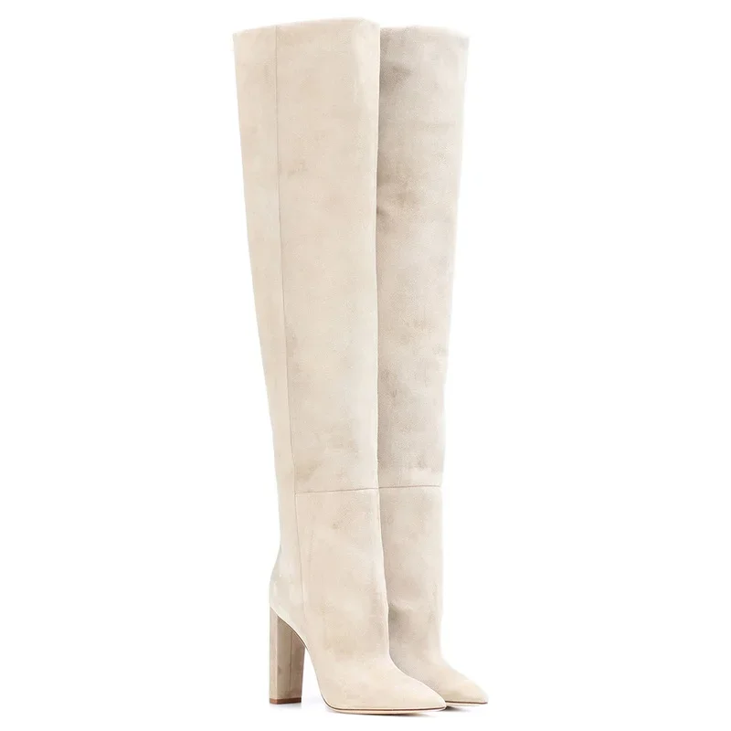 Over the Knee Boots for Women fur warm high heel thigh high winter fashion new design women high heel boots