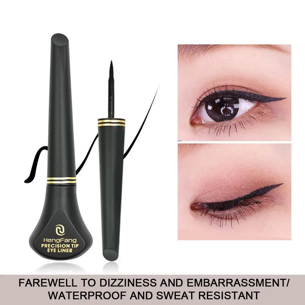 2 In1 Stamp Liquid Eyeliner Pencil Water Proof Fast Dry Double-ended Black Seal Eye Liner Pen Make Up for Women Cosmetics B2Z3 1pcs 2 in1 big seal stamp liquid eyeliner pen makeup waterproof quick dry black double ended eyeliner pencil eye cosmetic qbmy