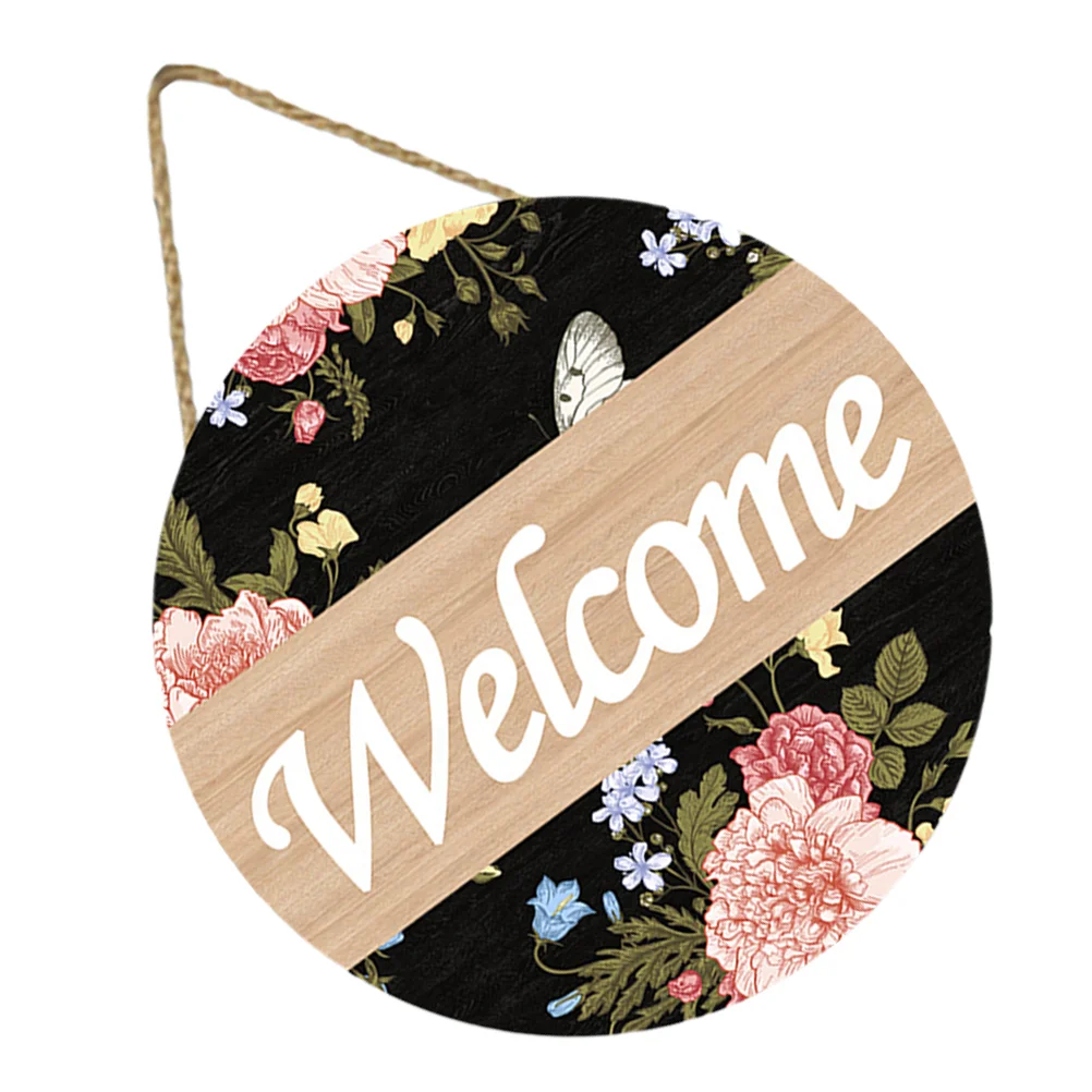 

Wooden Welcome Sign Bedromroom Decorations Wall Hanging Entryway Coffee Shop