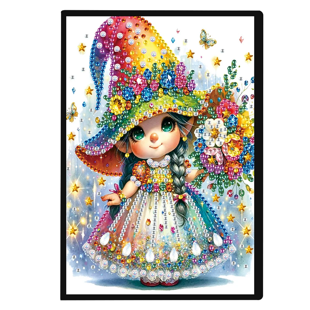 Kit Quaderno 5D Diamond Painting Fai Da Te: Copertina Decorata Con Diamanti, Formato 21x15 Cm, Completo Di Strumenti - 6