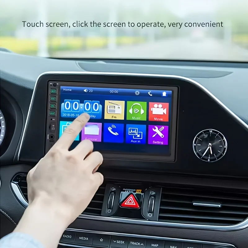 2 Din 7인치 HD 카 스테레오 비디오 MP5 멀티미디어 플레이어 FM/USB/AUX RC SD 기능 지원 미러 링크 - 차량 오디오 업그레이드용