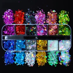 Iridescent Glitter Flakes for DIY Resin Crafting - 12 - Compartment Box (12LSDSP)