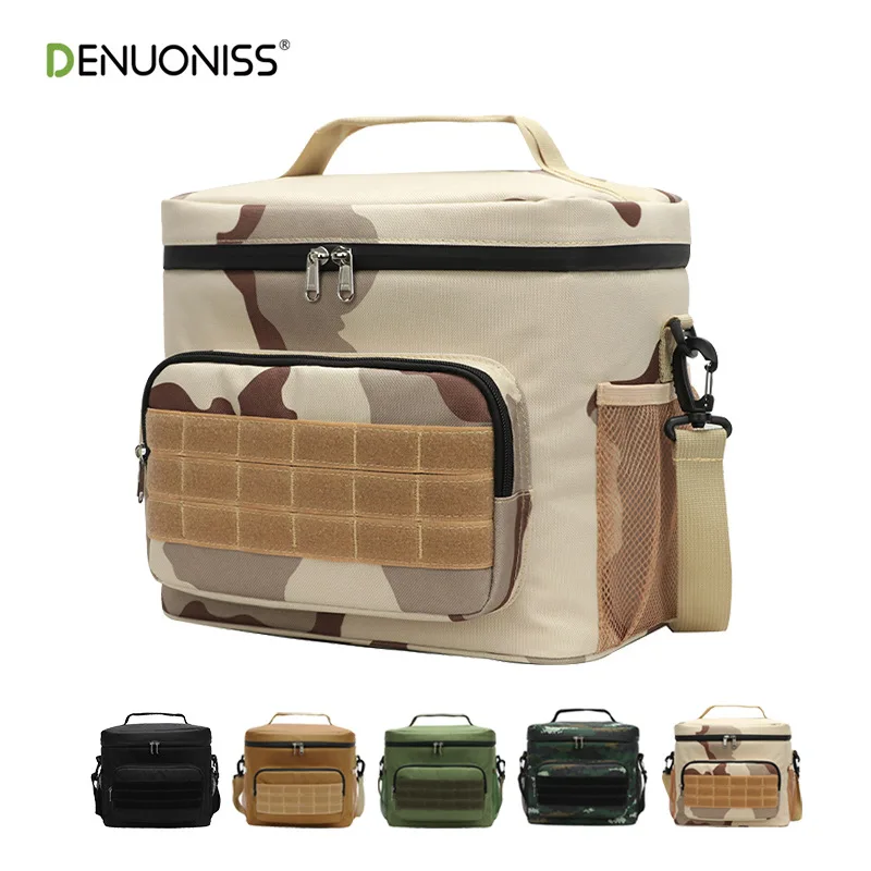 Outdoor Waterproof Square Camouflage Insulation Bag Wear-resistant Oxford Cloth Portable Insulation Bag Convenient Lunch Box Bag portable lunch bag large capacity insulation thickened lunch bag thickened insulation portable lunch box insulation bag