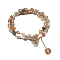 Lucky Peach Blossom Crystal Charm Bracelet for Women - Image 5