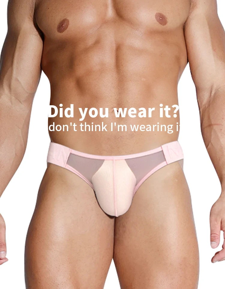 1/2/3PCS New Transparent Man Underwear Thong Nylon Sexy Low Waist Comfortable Fashionable Chinese Style Embossed Belt Underpants_voghion.com