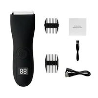 Electric Groin Hair Trimmer Body Groomer Shaver for Men Waterproof Wet/Dry Clippers Male Face Beard 1