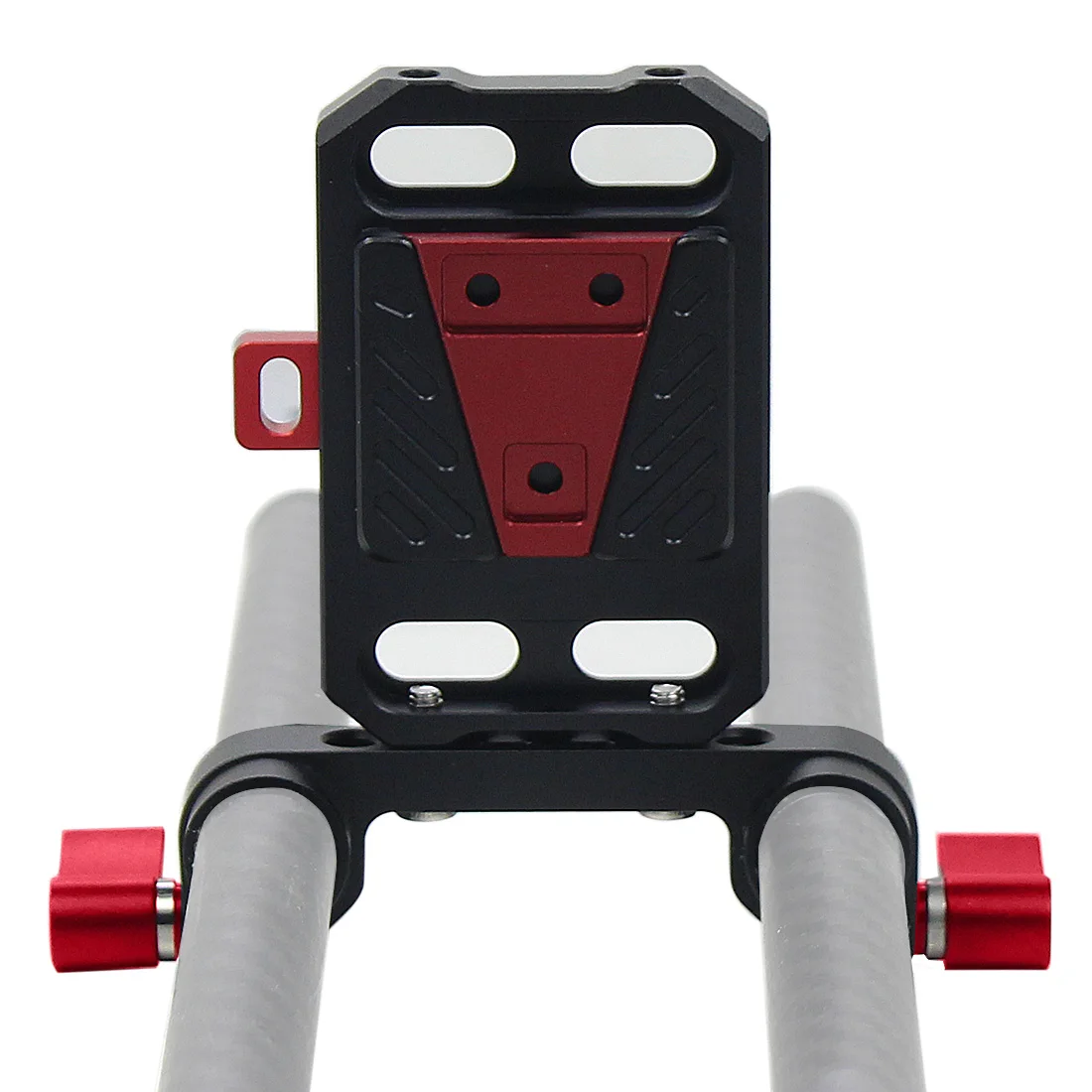 Quick Release V-Lock Battery Mounting Plate Camera Clamp Camera Tripod Plate Camera Mount Plate Camera Base Plate Aluminum 15mm Rod Clamp For Photography DSLR Camera Rig Rail Follow Focus System Kit