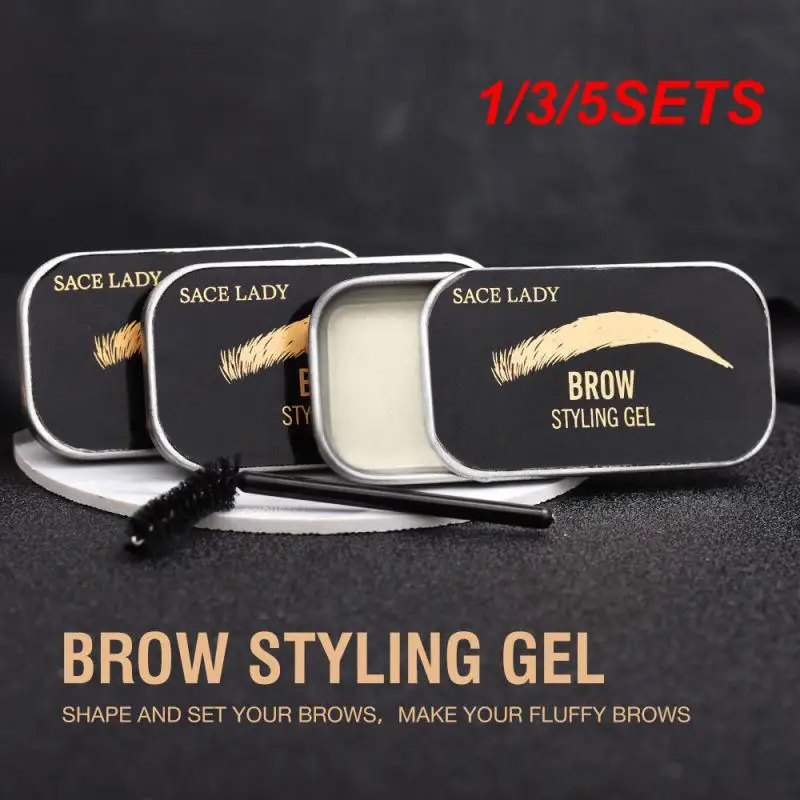 

1/3/5SETS Eyebrow Styling Gel Brows Wax Sculpt Soap Waterproof Long-Lasting 3D Feathery Wild Brow Styling Easy To Wear Makeup