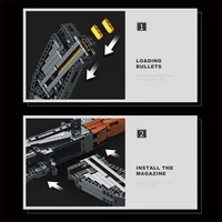 AK47 Assault Rifle Model Building Blocks Military Army Weapon Shootable Imitation Gun Bricks Children’s Holiday Gifts DIY Toys 5